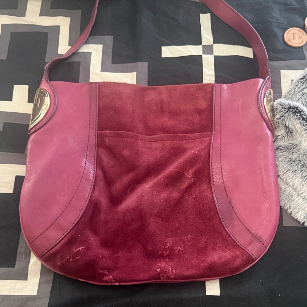 B. Makowsky Rich Burgundy Shoulder Bag